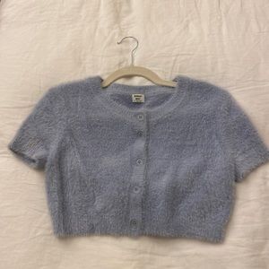 Sunday best fuzzy crop top